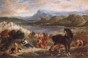 Ferdinand Victor Eugene Delacroix Ovid among the Scythians oil painting on canvas